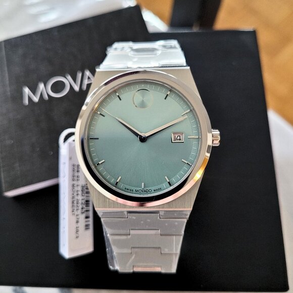 Movado Men's Bold Quest Sunray Light Blue Dial Swiss Watch - Picture 1 of 8